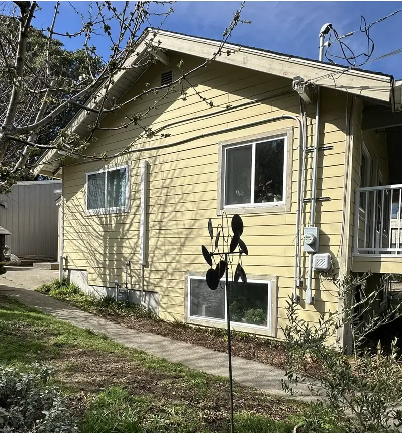 Gable wall after siding repair